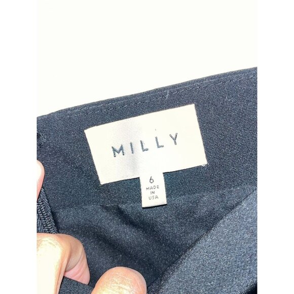 Milly Black Off-Shoulder Bell Sleeves Elegant Design Women's Dress Size 6 - Picture 5 of 9